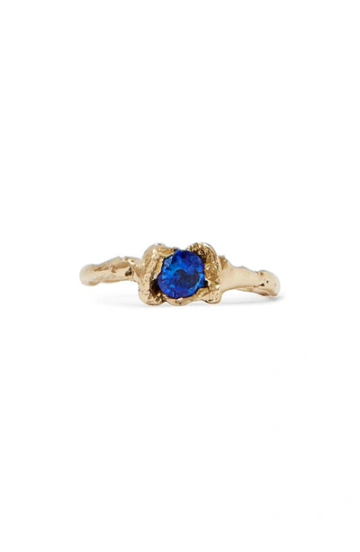Shop Alice Waese Aethra Blue Sapphire Ring In 14k/blue Sapphire