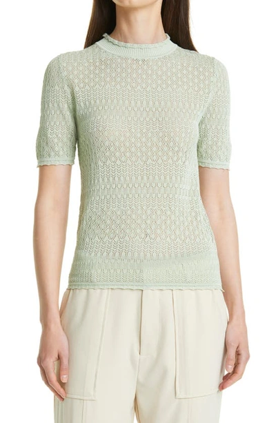 Shop Samsã¸e Samsã¸e Sams?e Sams?e Rho Knit T-shirt In Fog Green