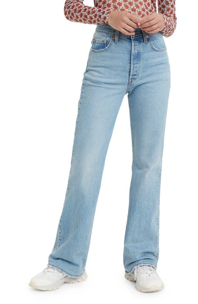 Shop Levi's Ribcage High Waist Bootcut Jeans In Tango Lighten Up