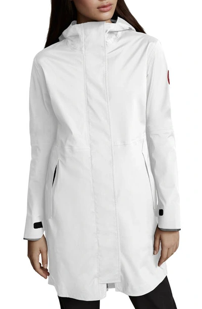 Shop Canada Goose Salida Waterproof Rain Jacket In Star White