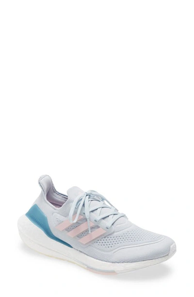 Shop Adidas Originals Ultraboost 21 Running Shoe In Blue/ Fresh Candy/ Hazy Blue