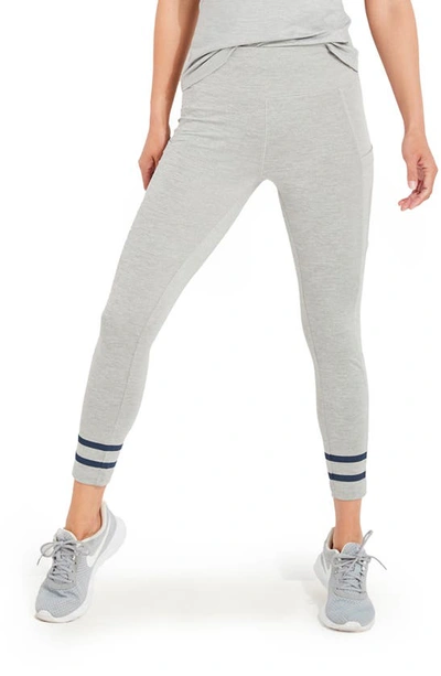 Shop Vineyard Vines Heathered Performance Leggings In Sharkskin