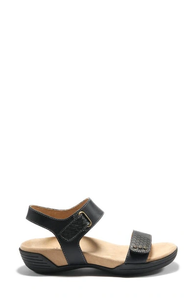 Shop Halsa Footwear Dominica Sandal In Black Leather