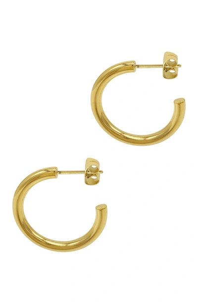 Shop Adornia Water Resistant Tube Hoop Earrings In Yellow