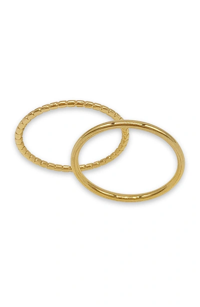 Shop Adornia Water Resistant Stack Rings In Yellow