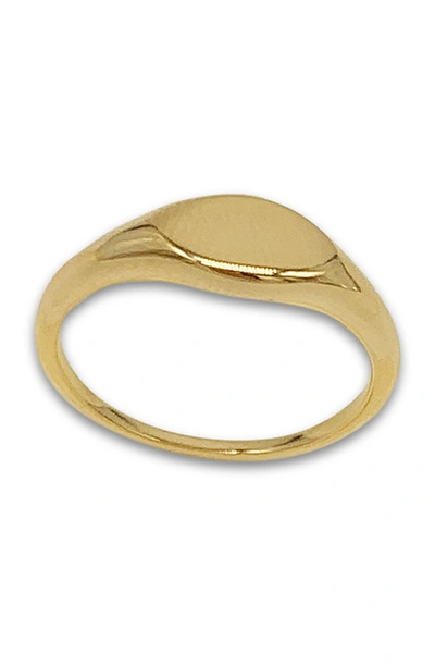 Shop Adornia Water Resistant Signet Ring In Yellow