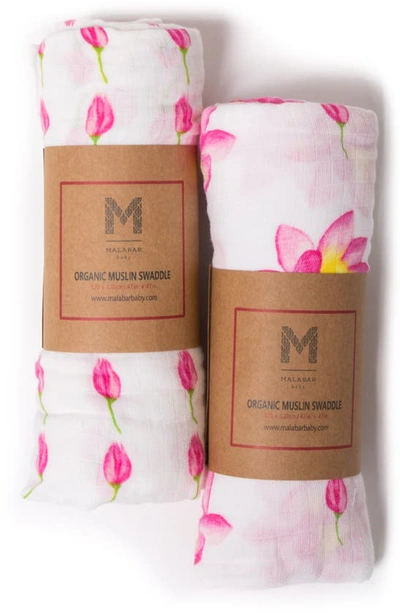 Shop Malabar Baby 2-pack Organic Muslin Swaddles In Enchanted Garden