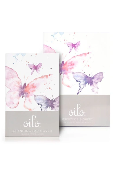 Shop Oilo Changing Pad Cover & Fitted Crib Sheet Set In Butterfly