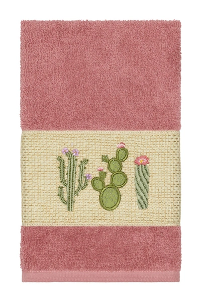 Shop Linum Home Tea Rose Mila Embellished Hand Towel