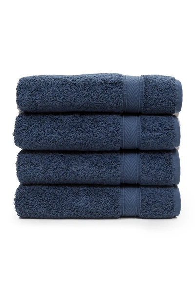 Shop Linum Home Sinemis Terry Hand Towels In Navy
