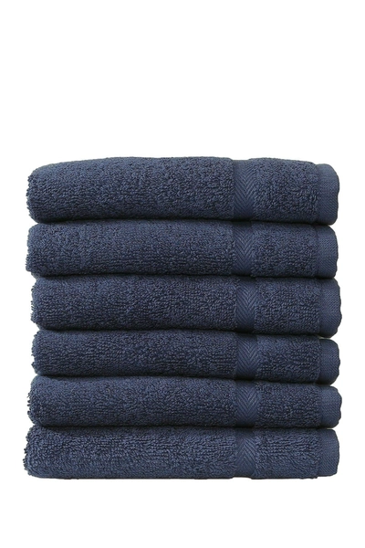 Linum Home Denzi Washcloths In Twilight Blue