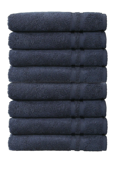 Shop Linum Home Denzi Hand Towels In Twilight Blue
