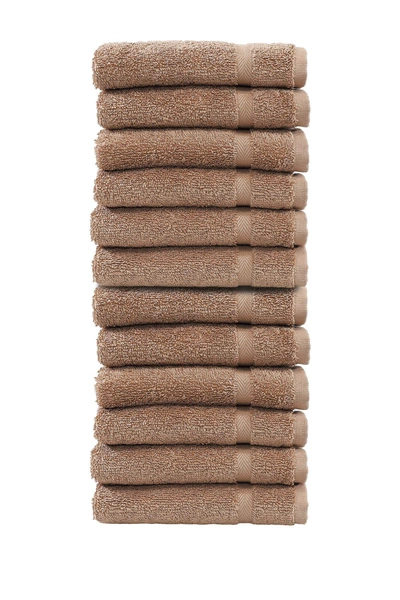 Linum Home Denzi Washcloths In Latte