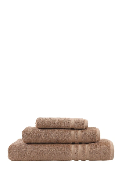Shop Linum Home Denzi 3-piece Towel Set In Latte
