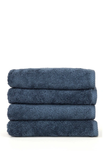 Linum Home Midnight Blue Soft Twist Hand Towels In Midnight Blue