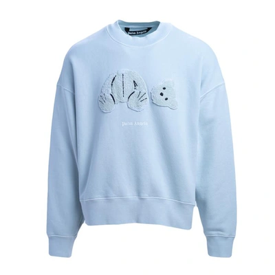 Shop Palm Angels Sweaters In Blue