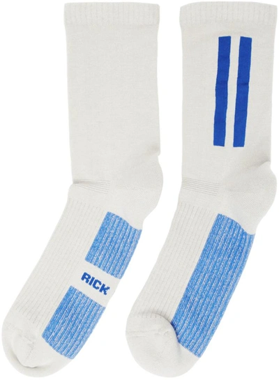 Shop Rick Owens Glitter Logo Socks In Grey