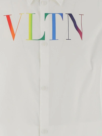 Shop Valentino Shirts In Bianco Multi