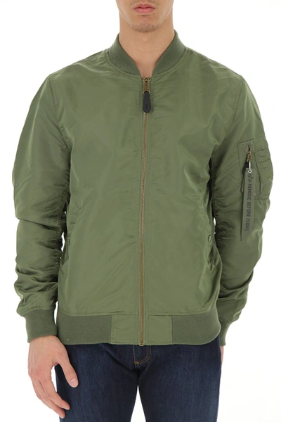 Shop Alpha Industries Ma-1 Vf Lw Reversible Bomber Jacket In Green
