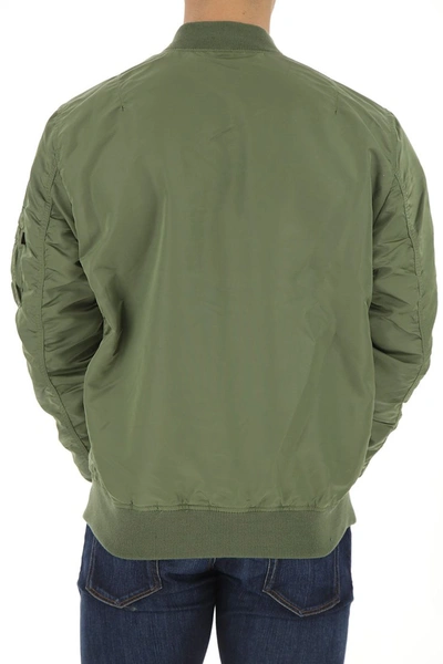 Shop Alpha Industries Ma-1 Vf Lw Reversible Bomber Jacket In Green