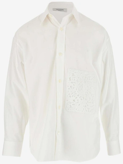 Shop Valentino Shirts In Bianco