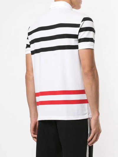 Shop Polo Ralph Lauren P Wing Striped Polo Shirt In White