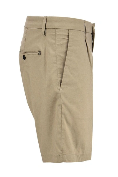 Dondup Concealed-front Shorts In Sand