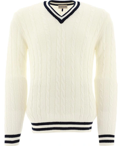 Shop Gallia "scott" Sweater In White