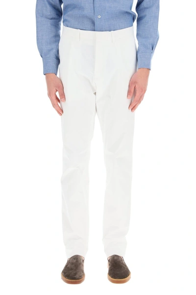 Shop Caruso Cargo Trousers With Pleats In Bianco