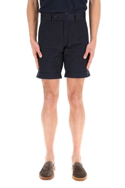 Shop Gm77 Cotton Shorts In Dark Navy