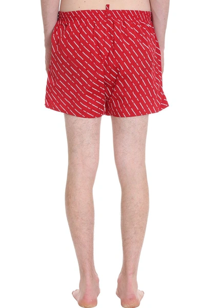 Shop Dsquared2 1964 Logo Swim Shorts In Red