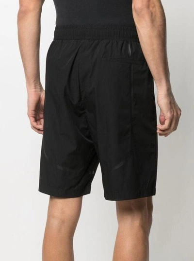 Shop A-cold-wall* Black Nylon Bermuda Shorts With Logo