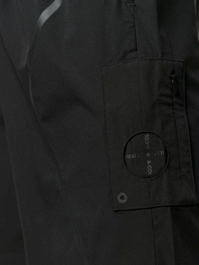 Shop A-cold-wall* Black Nylon Bermuda Shorts With Logo