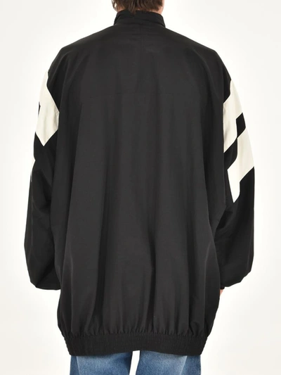 Shop Balenciaga Nylon Tracksuit Jacket In Black