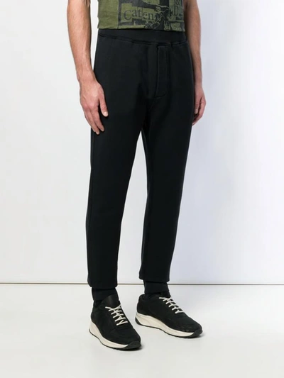 Shop Dsquared2 Slouch Fit Logo Sweatpants In Black