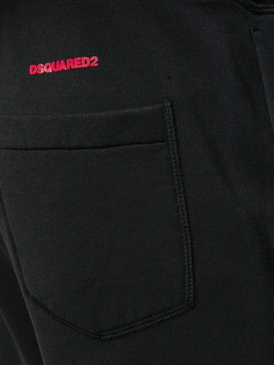 Shop Dsquared2 Slouch Fit Logo Sweatpants In Black