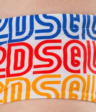 Shop Dsquared2 Multi Logo Swim Briefs In White