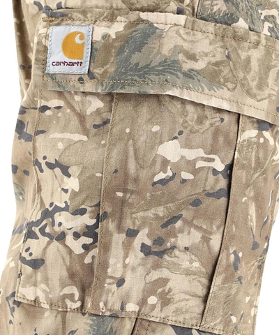 Shop Carhartt "aviator" Camouflage Pants In Beige