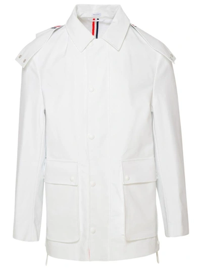 Shop Thom Browne White Parka