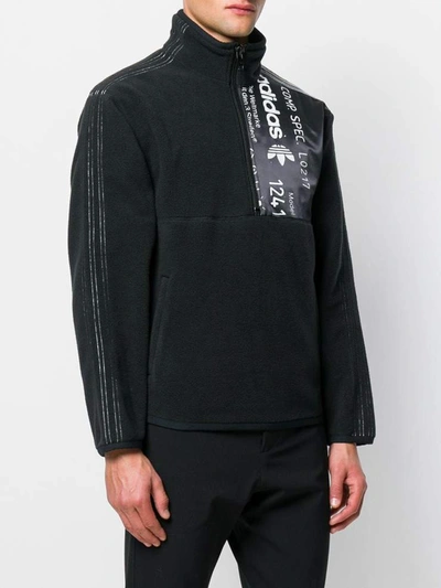 Shop Adidas X Alexander Wang Adidas Originals By Alexander Wang Aw Polar Half Zip Sweatshirt In Black