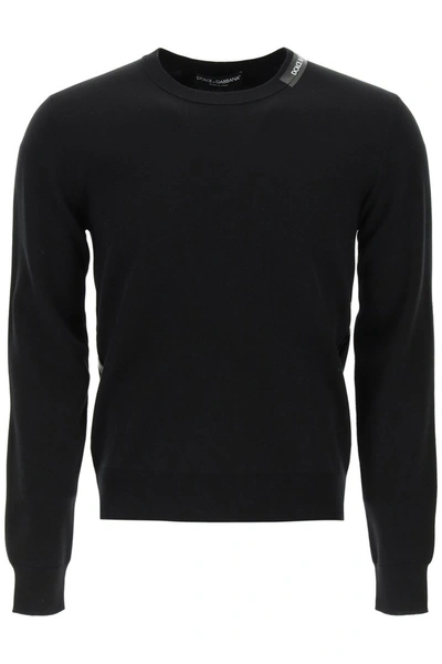 Shop Dolce & Gabbana Sweater With Logo In Nero