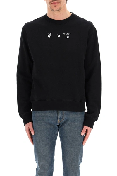 Shop Off-white Logo Print Sweatshirt In Black Black