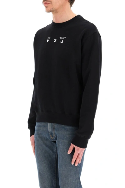 Shop Off-white Logo Print Sweatshirt In Black Black