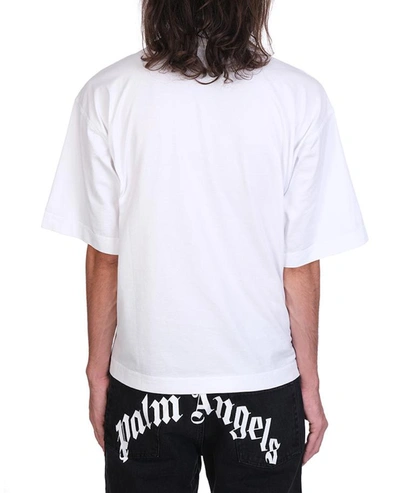 Shop Palm Angels Rose Logo Boxy T-shirt In White