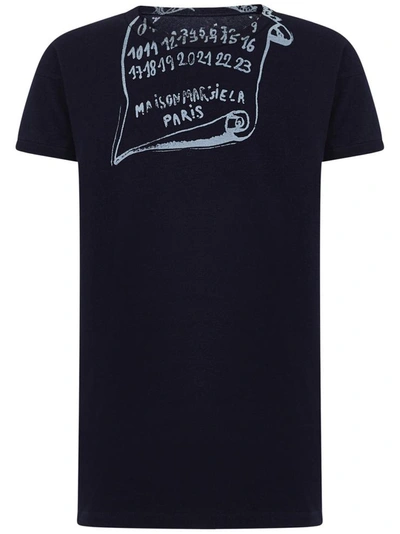 Shop Maison Margiela T-shirts And Polos Blue