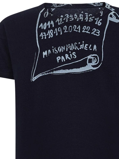 Shop Maison Margiela T-shirts And Polos Blue