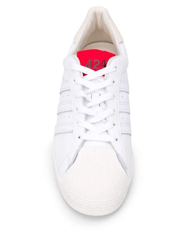 Shop Adidas Originals Adidas Adidas X 424 Shelltoe Sneakers In White