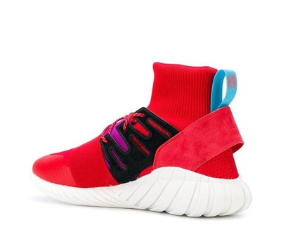 Shop Adidas Originals Adidas Tubular Doom Winter Sneakers In Red
