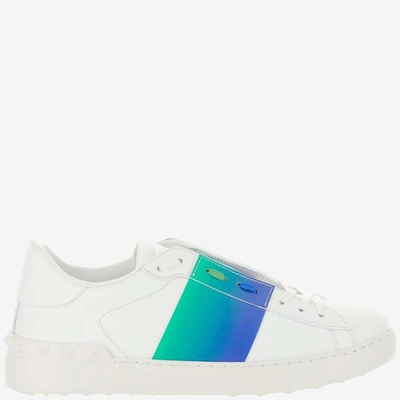 Shop Valentino Sneakers In Bianco/verde-blu/bianco