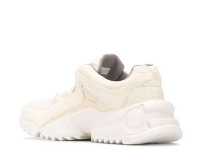 Shop Ferragamo Salvatore  Skylar Sneakers In White